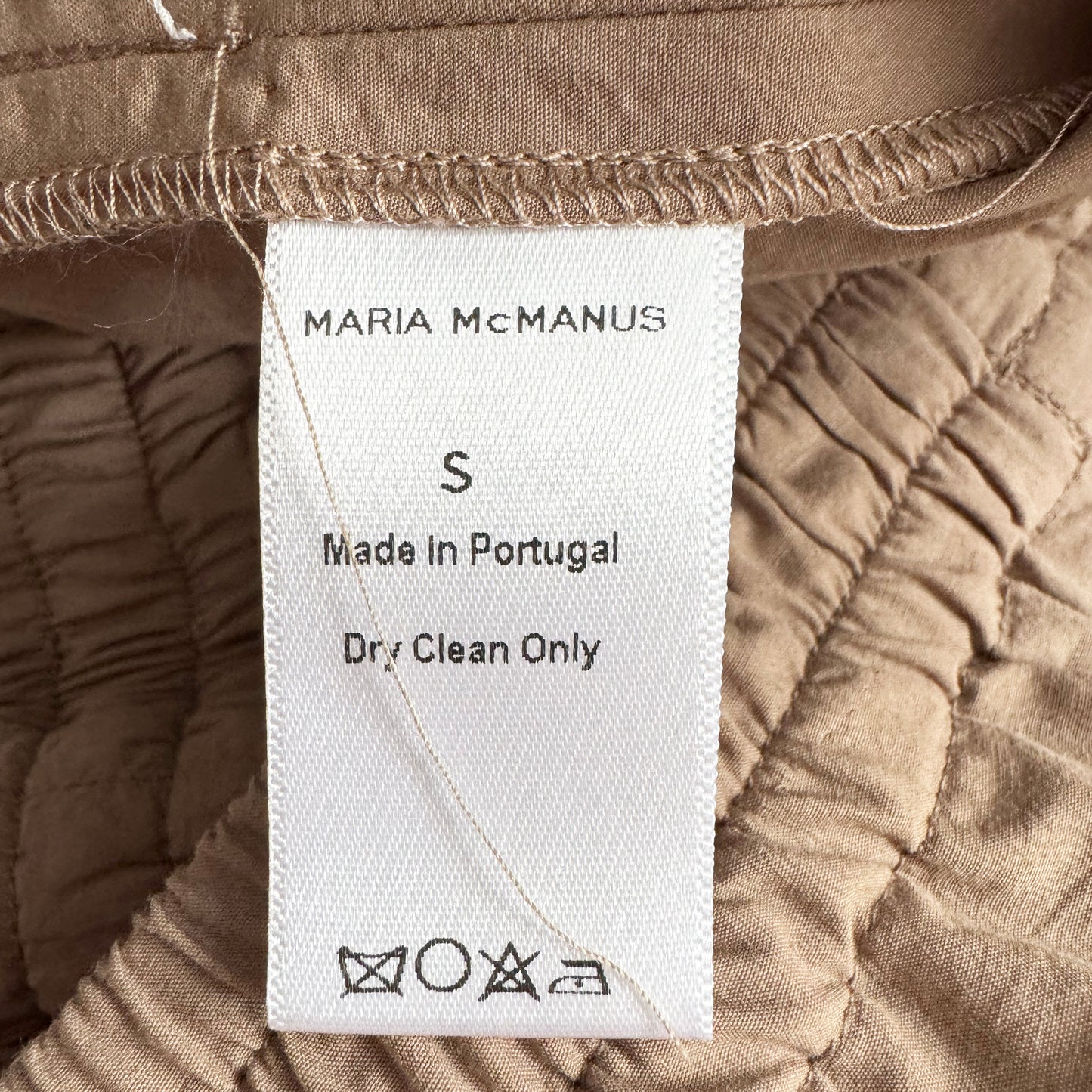 Maria McManus Drawstring Waist Cotton Pant in Taupe, size Small