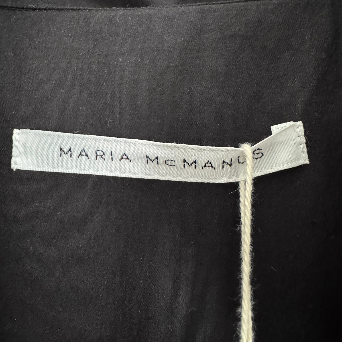 Maria McManus Cropped Short Sleeve Shirt in Black, size XS