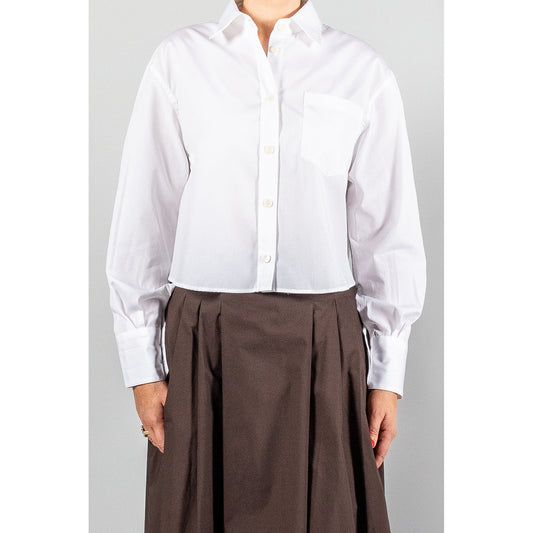 Maria McManus Cropped Shirt in White, size XS