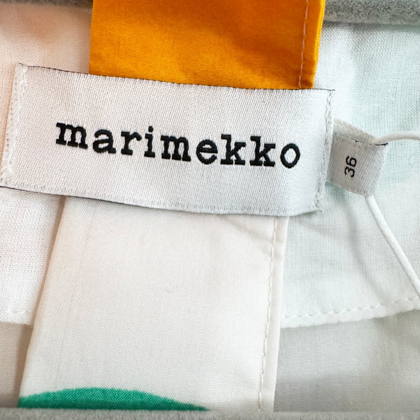 Marimekko "Taivut Lemmitty' Printed Cotton Dress, size 36