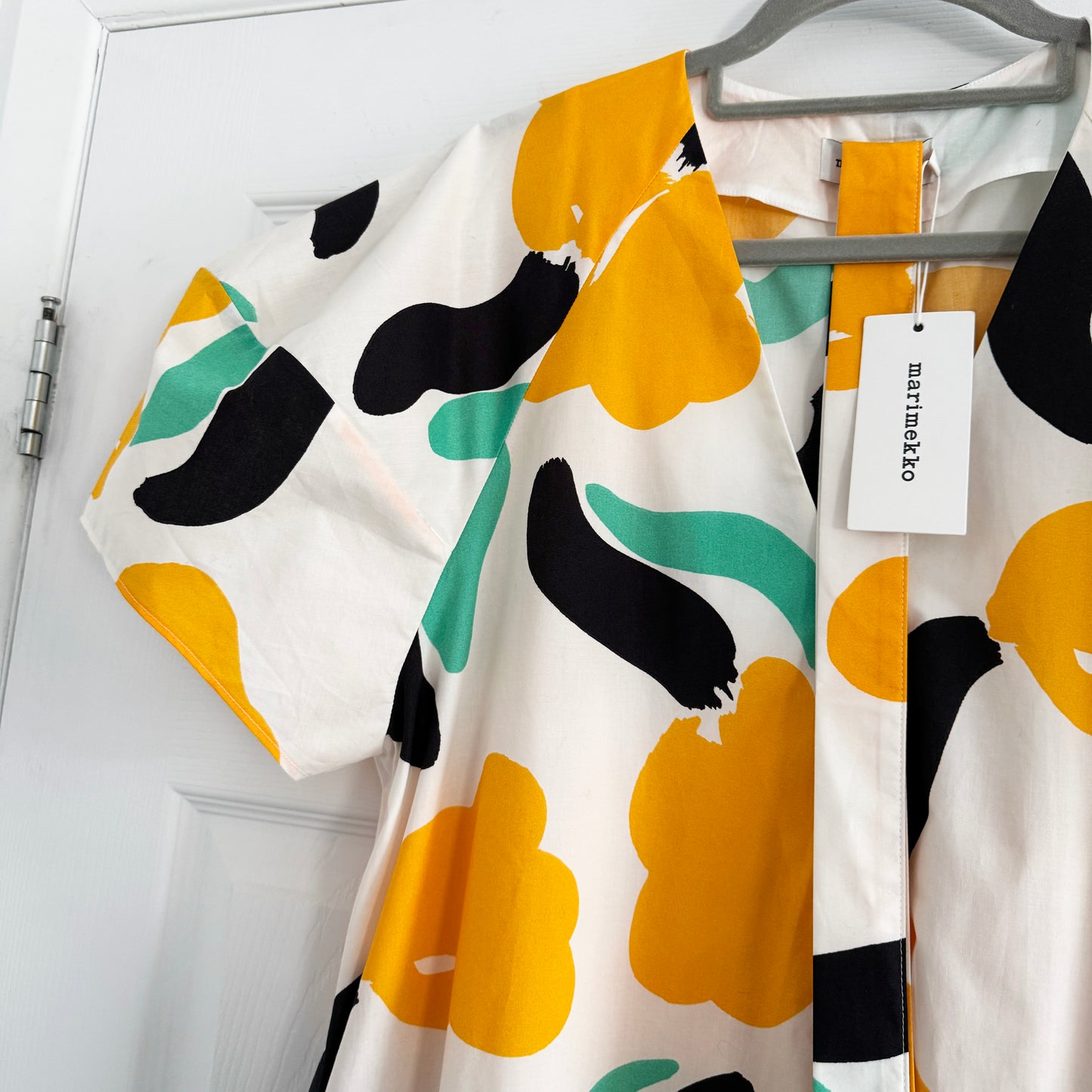 Marimekko "Taivut Lemmitty' Printed Cotton Dress, size 36