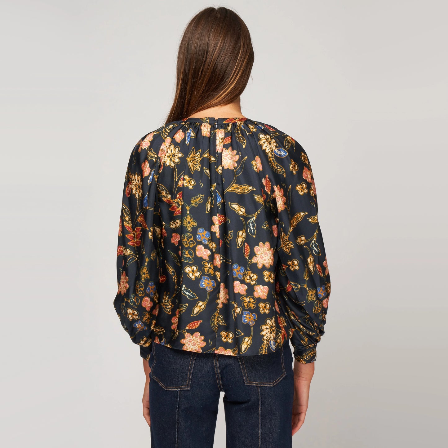 Ulla Johnson "Marisol" Floral Silk Blouse in "Odessa", size 2