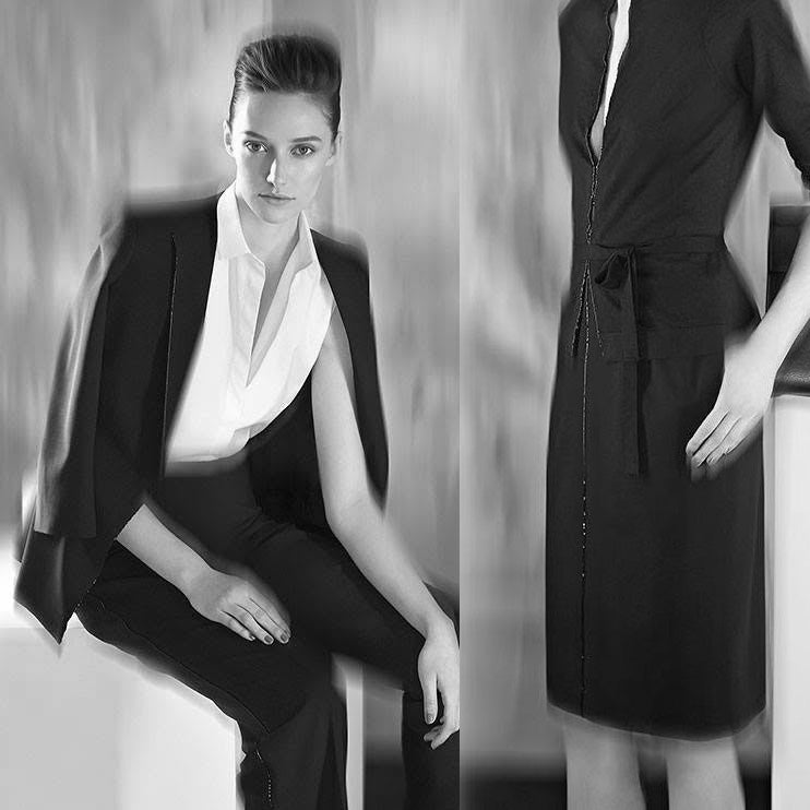 Marlowe Skirt Suit in Black, size 44IT