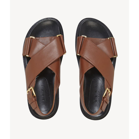 Marni Fussbett Sandals in Brown, fits size 41