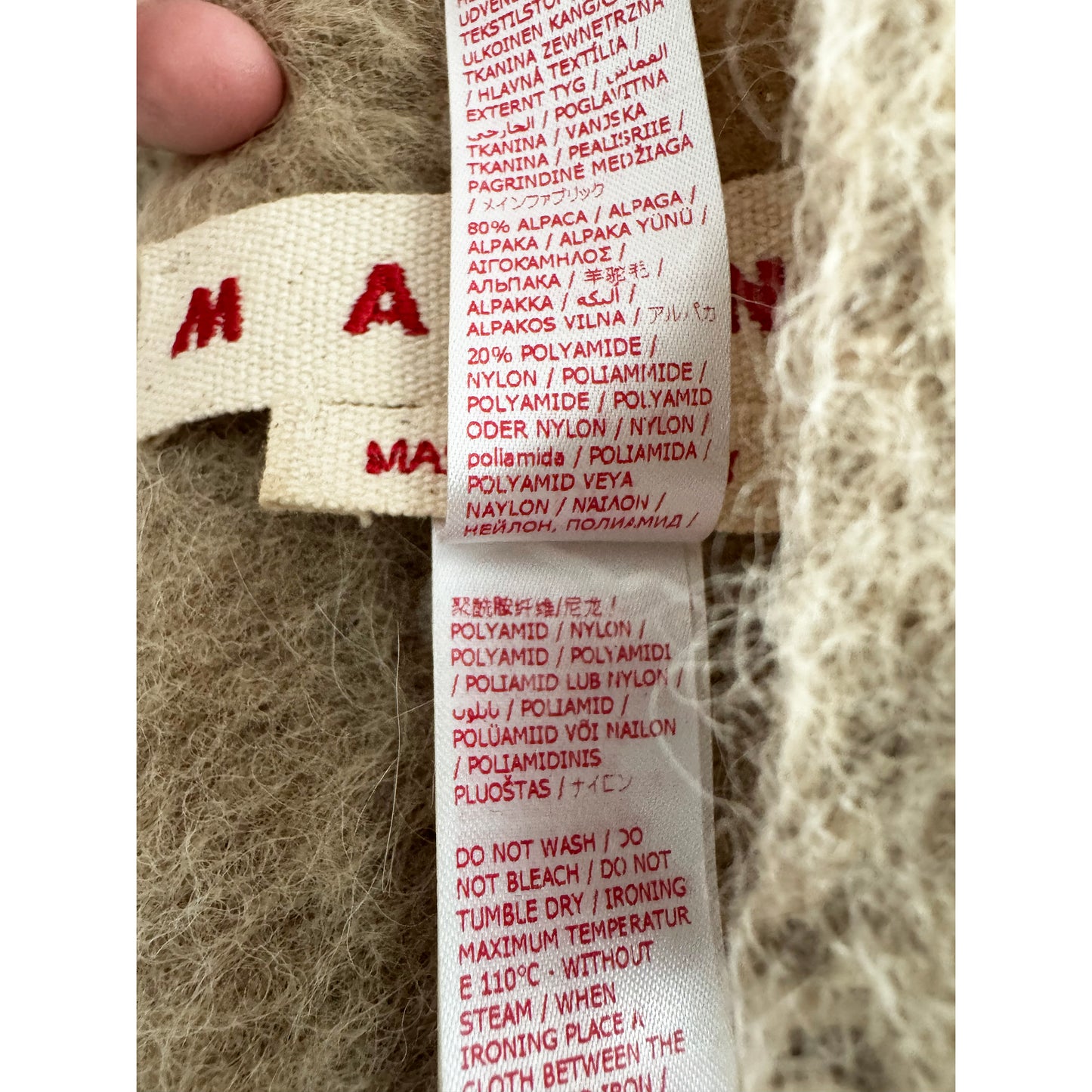 Marni Alpaca wool-blend scarf in "Earth of Siena"