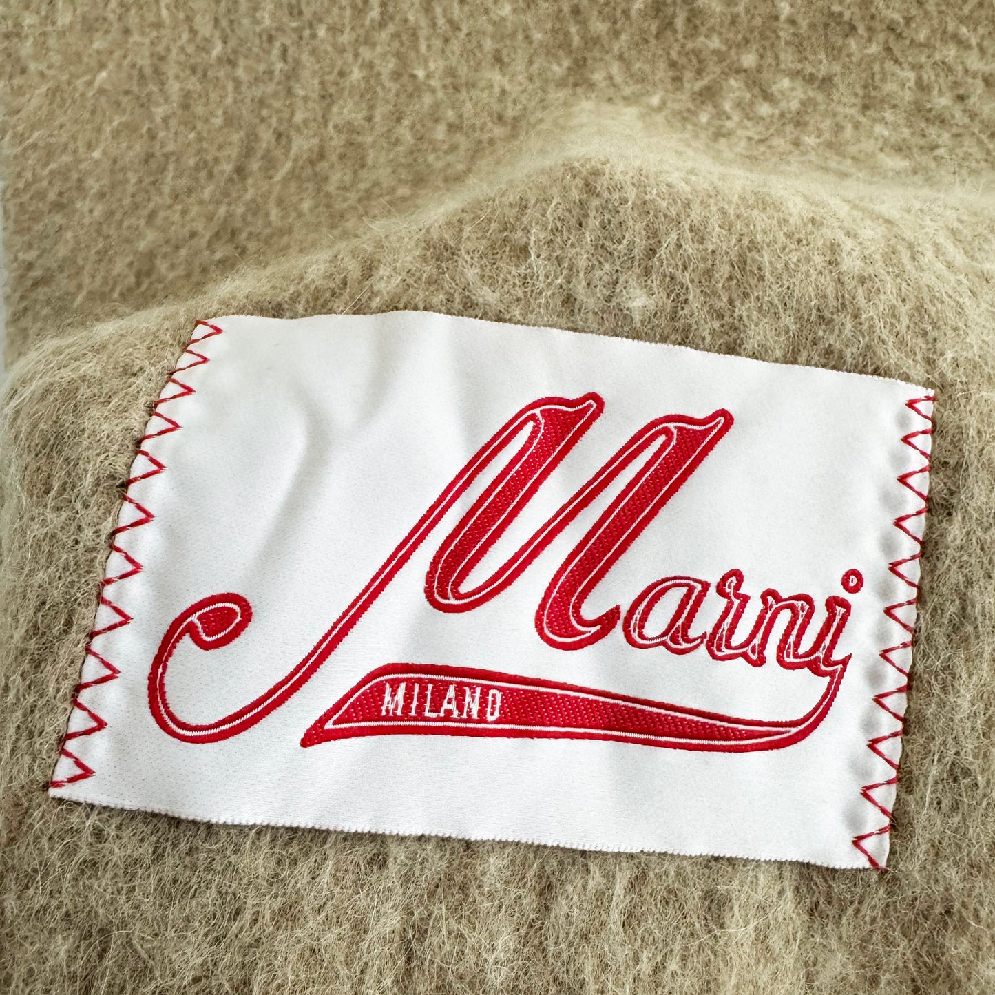 Marni Alpaca wool-blend scarf in "Earth of Siena"