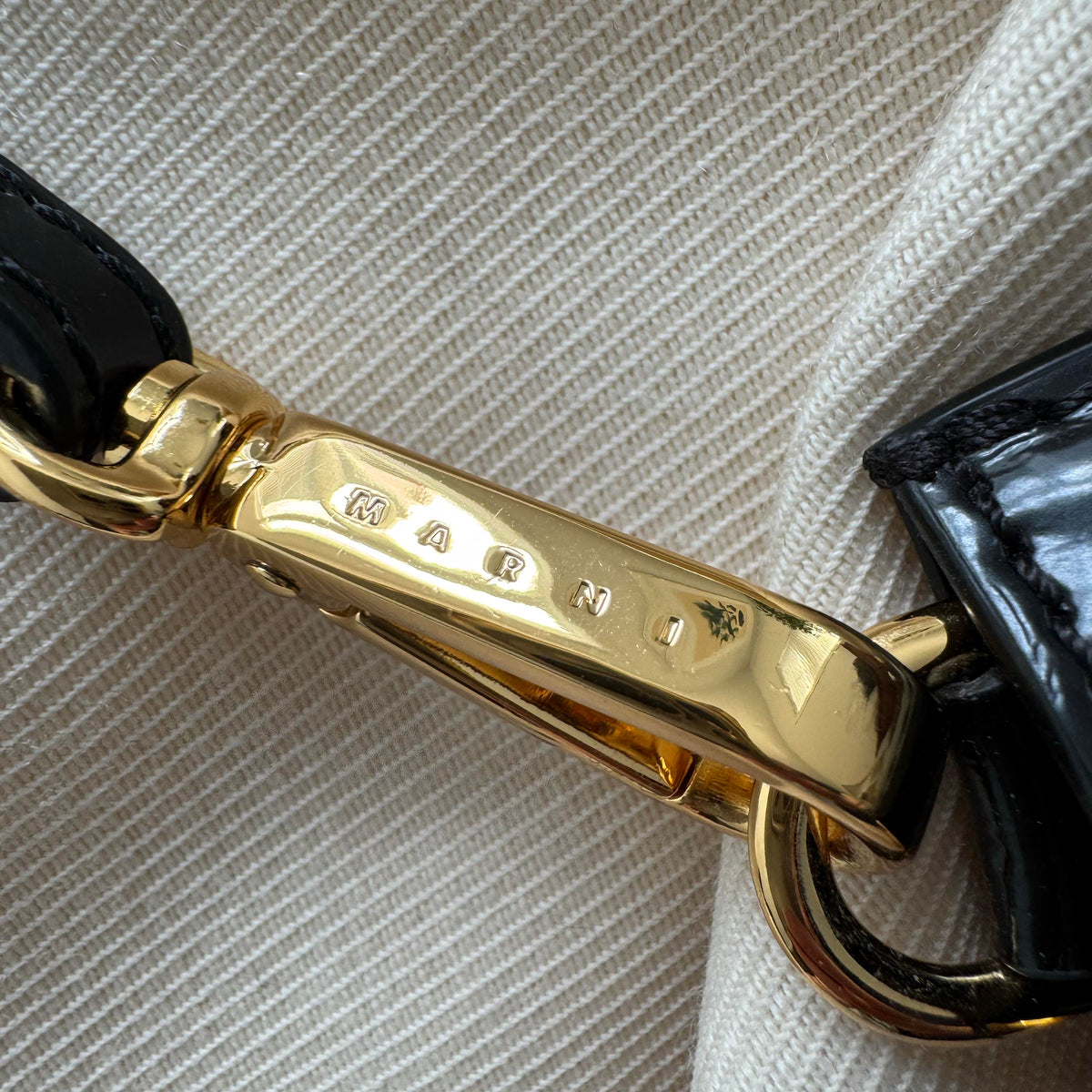 Marni Trunk Shoulder Bag with Gold Metal Frame