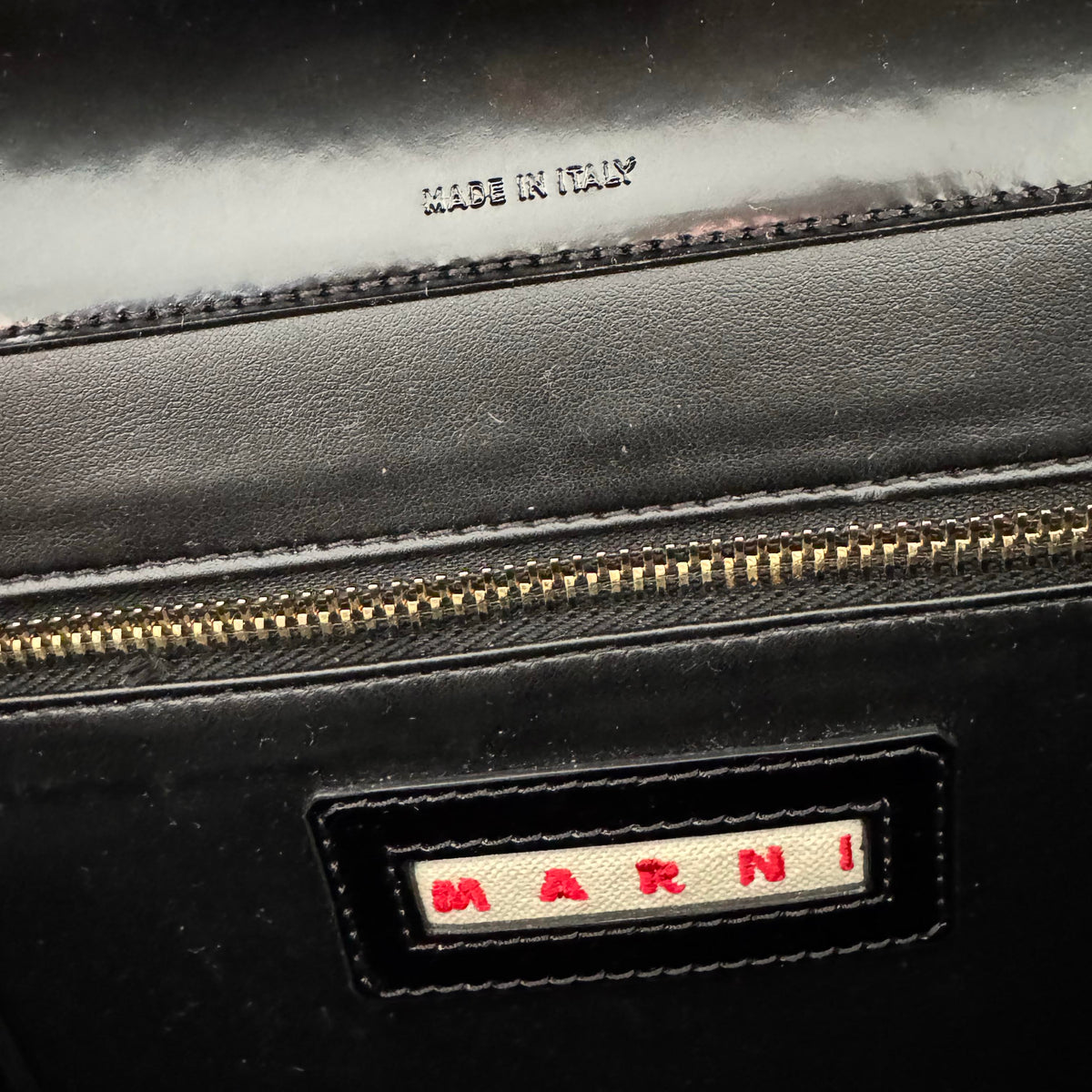 Marni Trunk Shoulder Bag with Gold Metal Frame