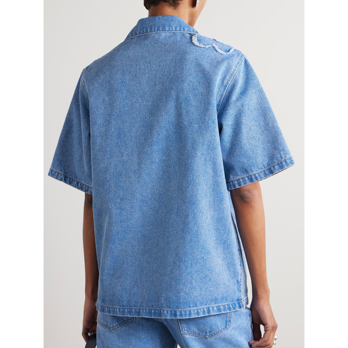 Marni Embellished Denim Shirt in Blue, size 44 (fits like 10 ish?)