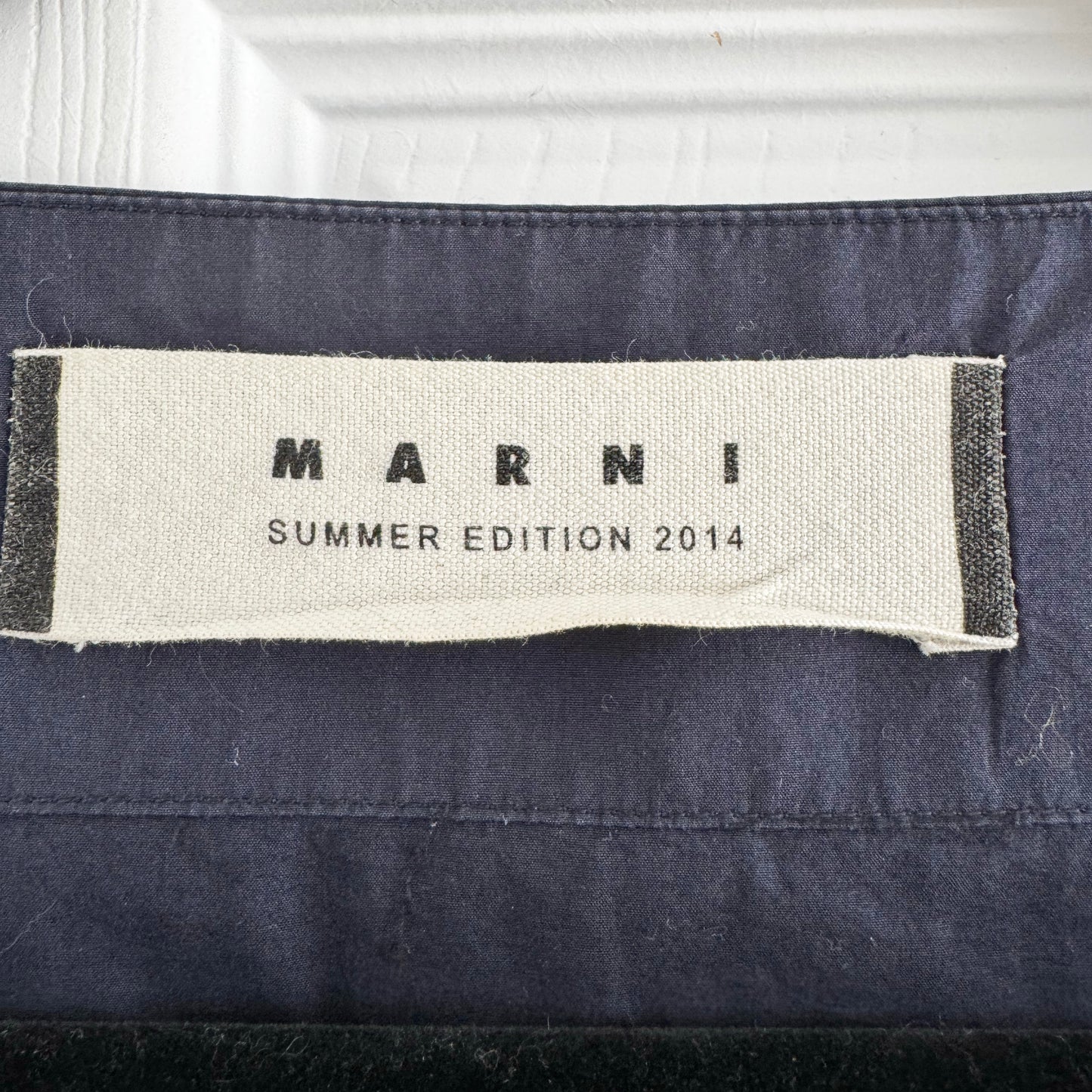 Marni Cotton Top w Side Zips in Navy, size 42IT (Fits like a 4/6)