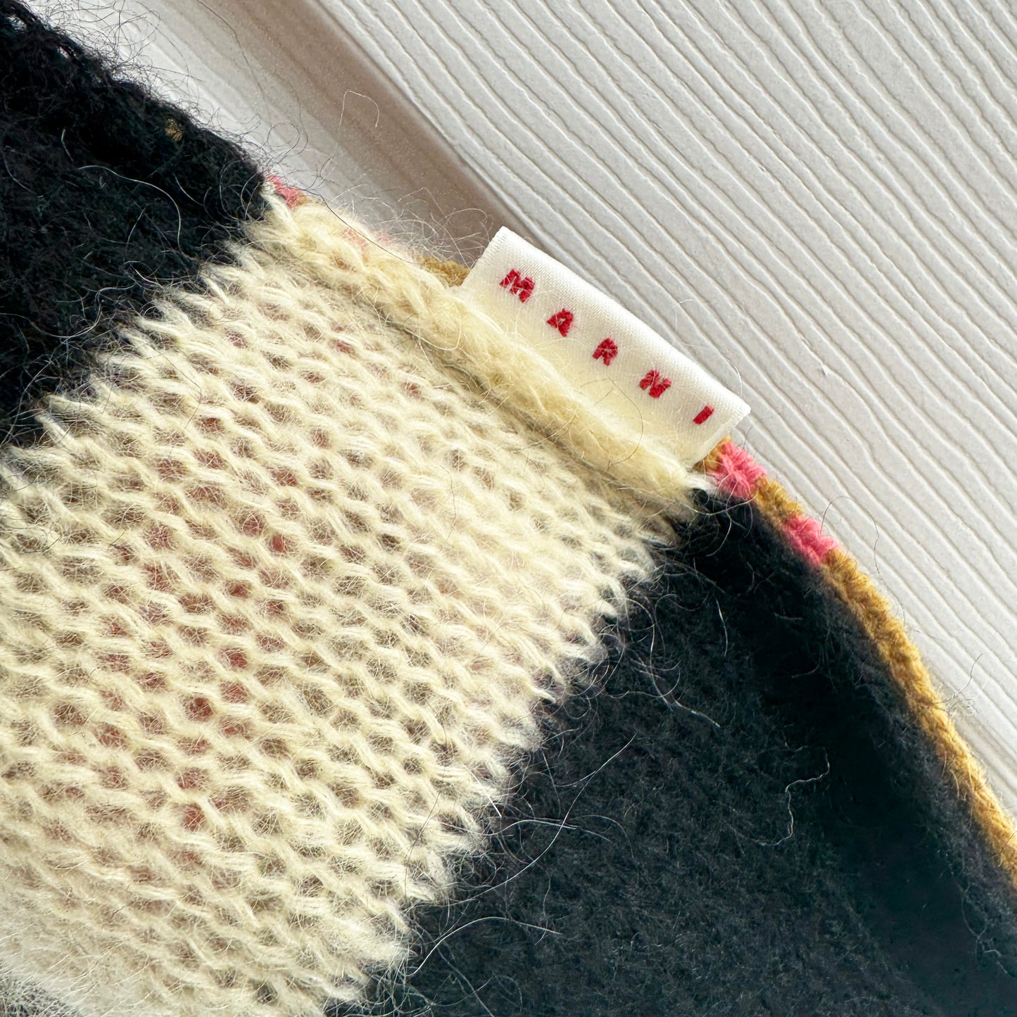 Mens Marni Striped Knit Vest, size 54 (fits like a mens large, womens L/XL)