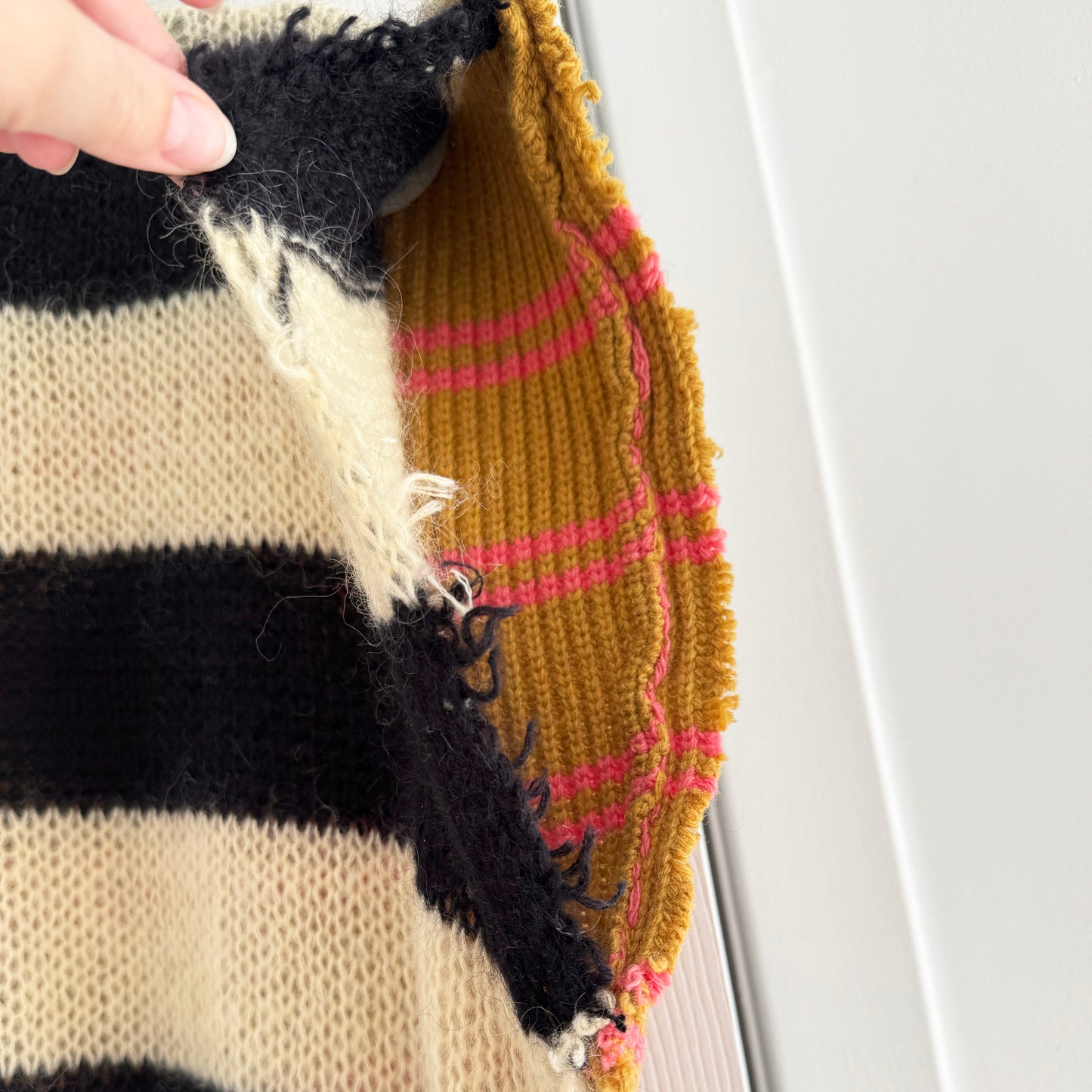 Mens Marni Striped Knit Vest, size 54 (fits like a mens large, womens L/XL)