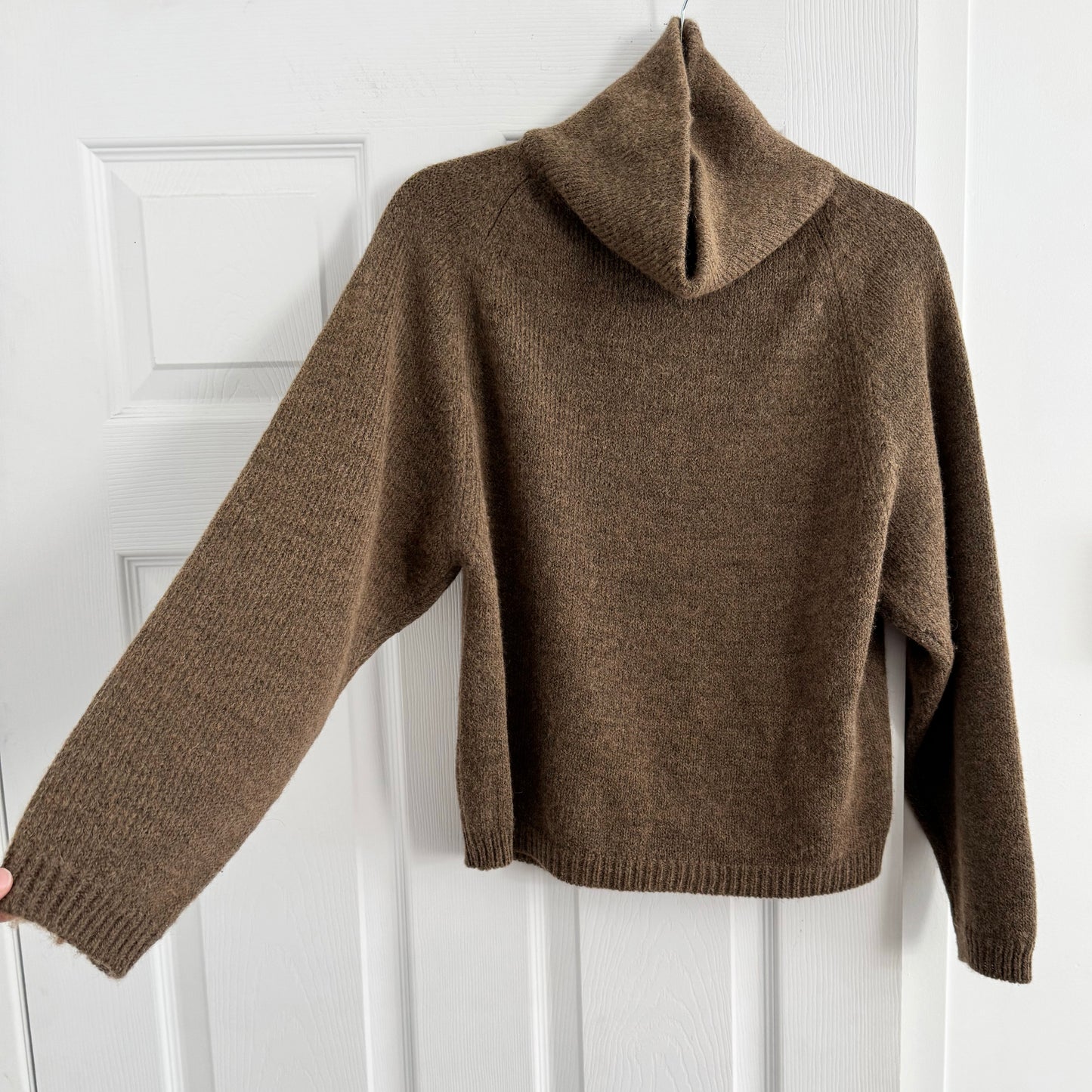 Masscob "Augusta" Funnel Neck Sweater in Brown, size Small