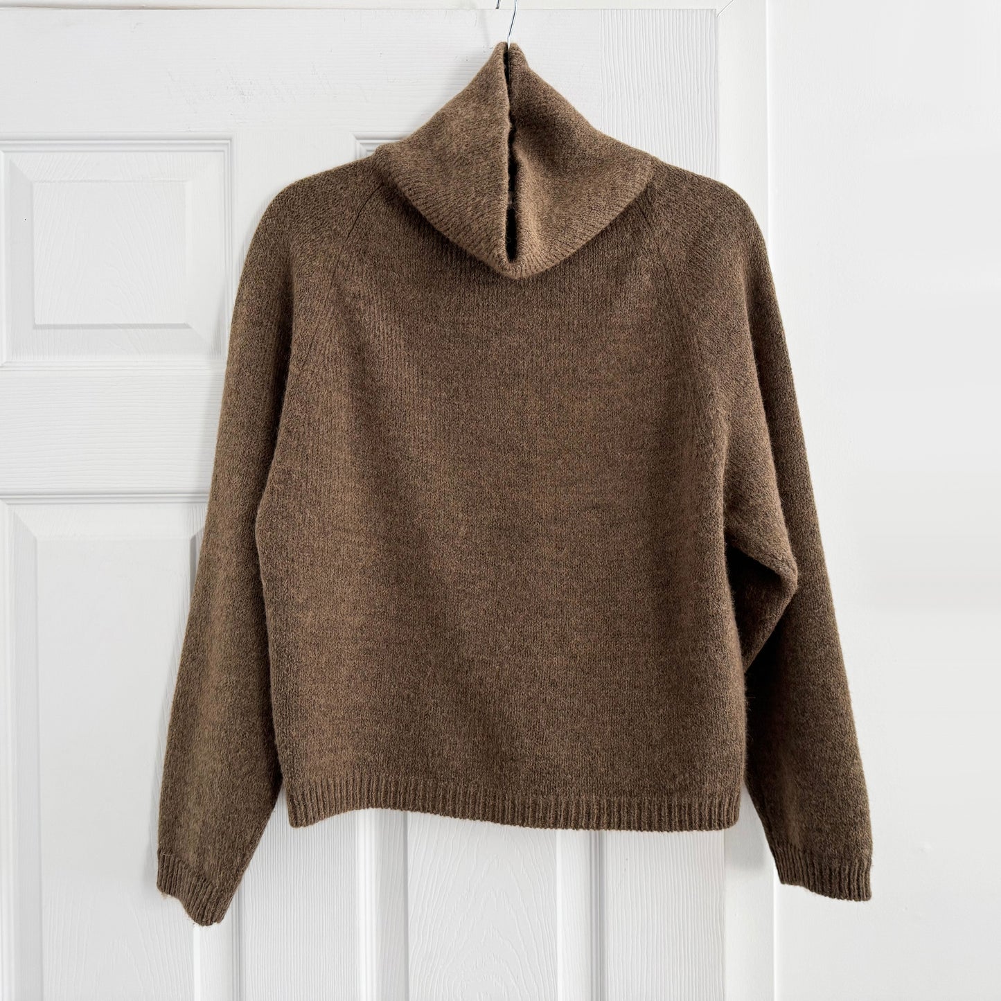 Masscob "Augusta" Funnel Neck Sweater in Brown, size Small