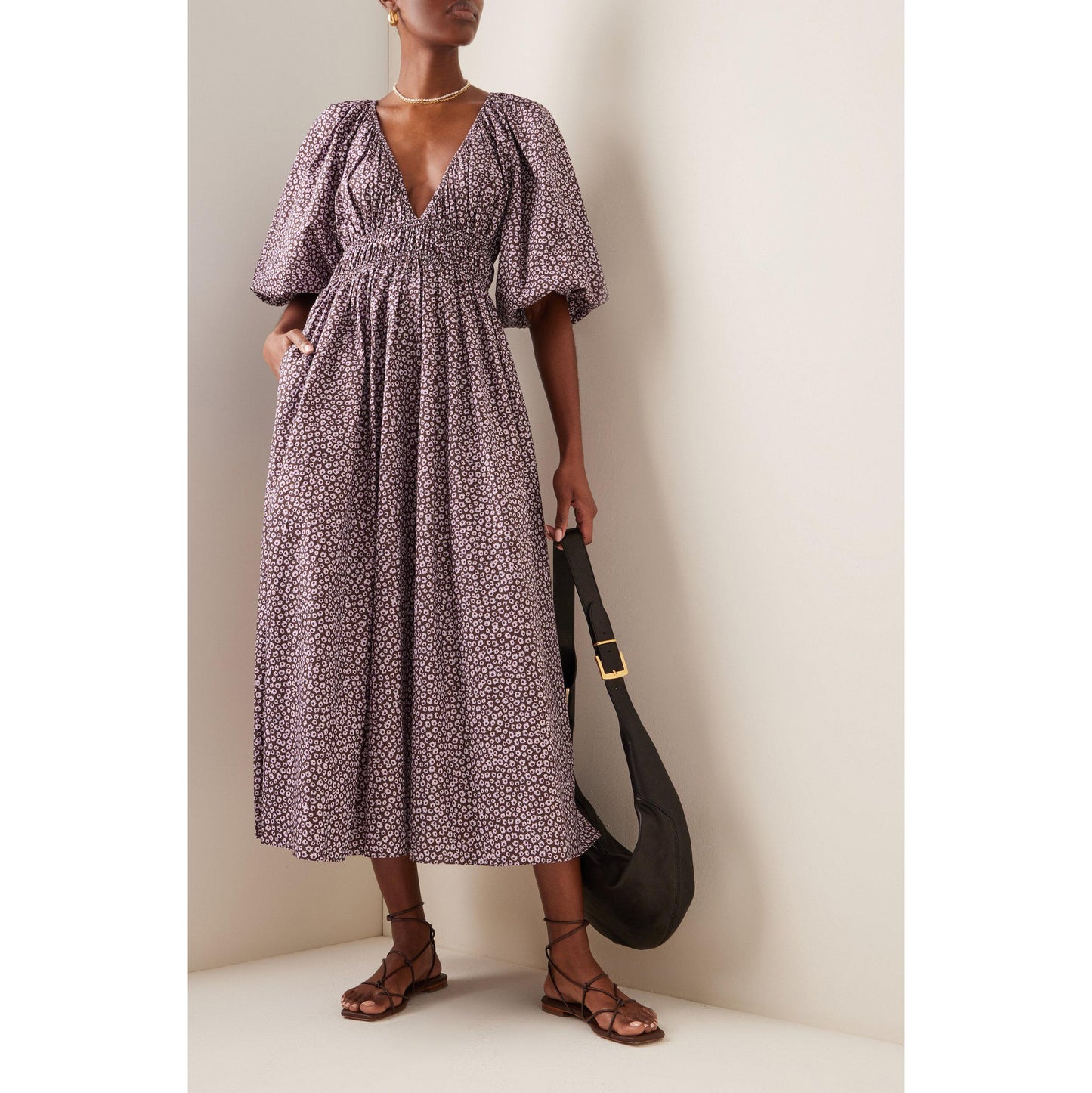 Matteau Shirred Cotton Dress, size