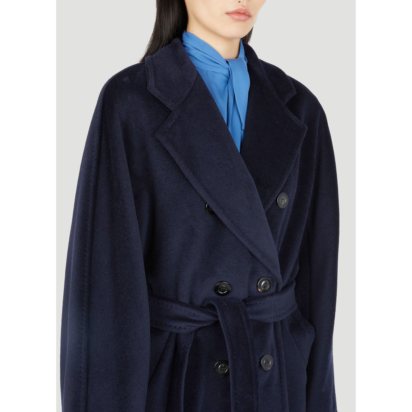 Max Mara "Madame" Coat in Navy, size 2 (fits oversize, like a comfy size small)