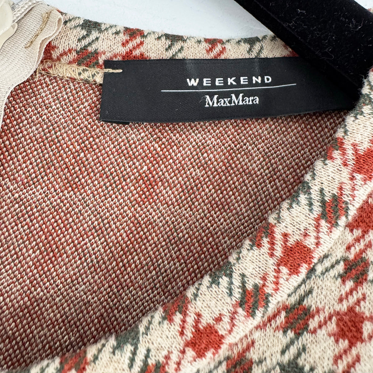 Weekend Max Mara Checked Dress in Beige, size Large