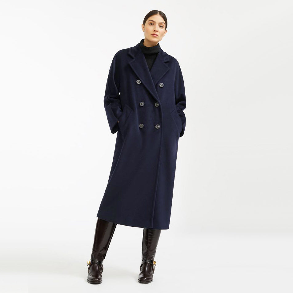 Max Mara "Madame" Coat in Navy, size 2 (fits oversize, like a comfy size small)