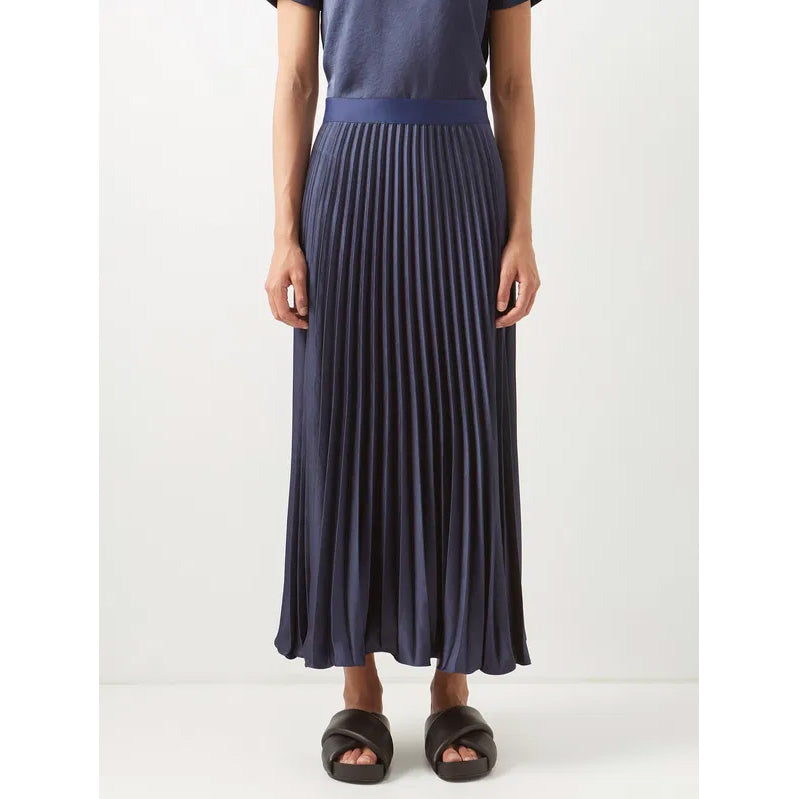 Weekend Max Mara "Gavino" Navy Pleated Skirt, size 8