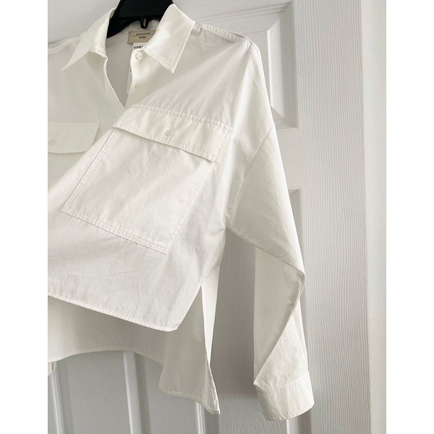 Weekend Max Mara "Carter" Shirt in White, size 8US