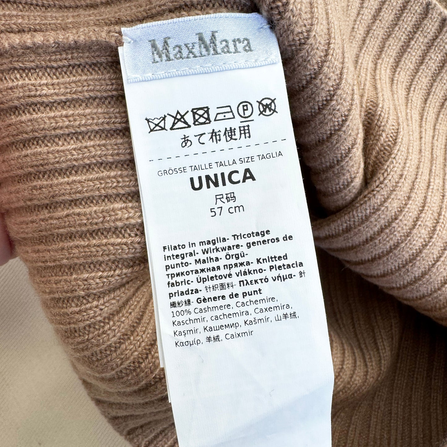 Max Mara "Romana" Cashmere Hood in Camel