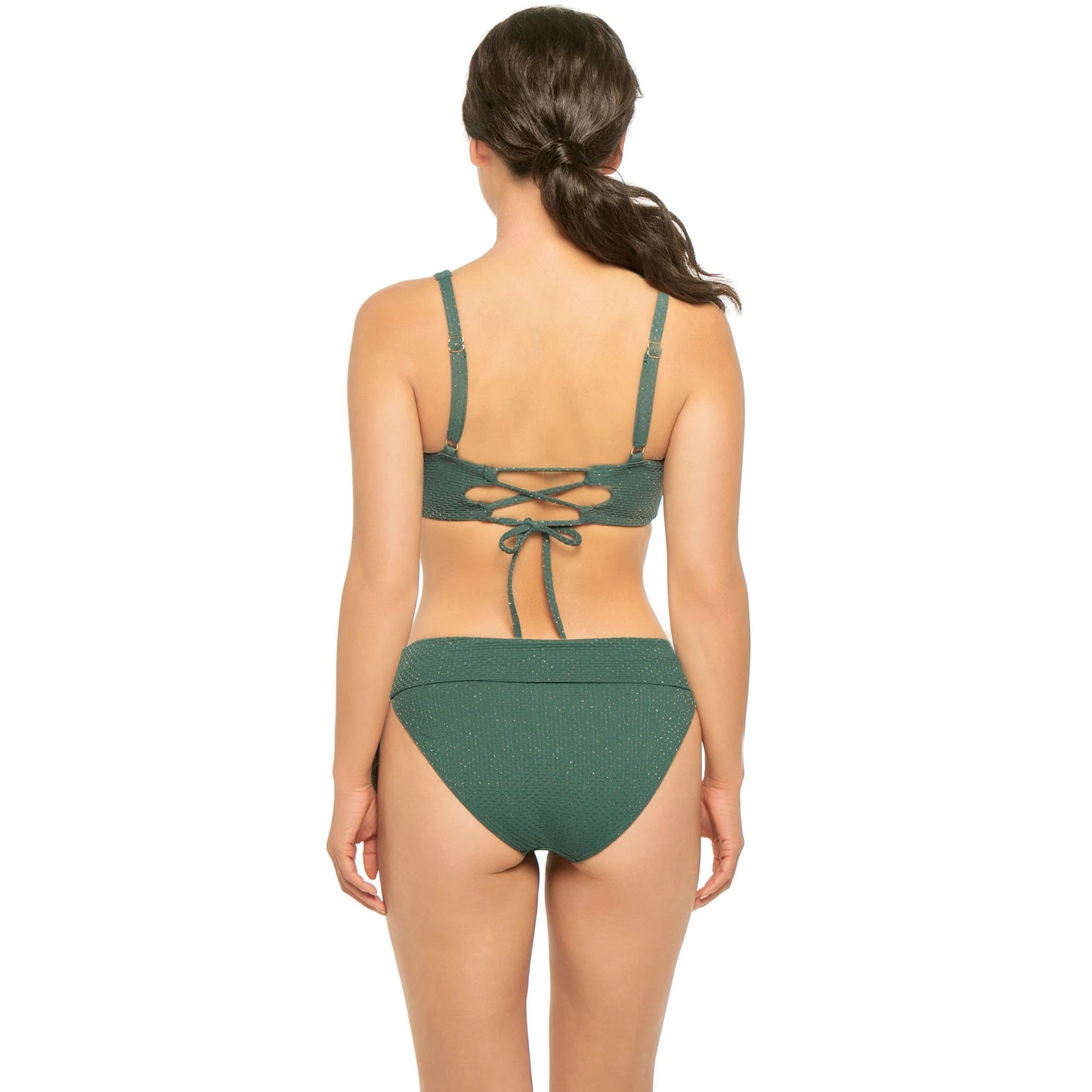MaxSwim Green Bikini Size 34DD Top/Size Medium Bottom