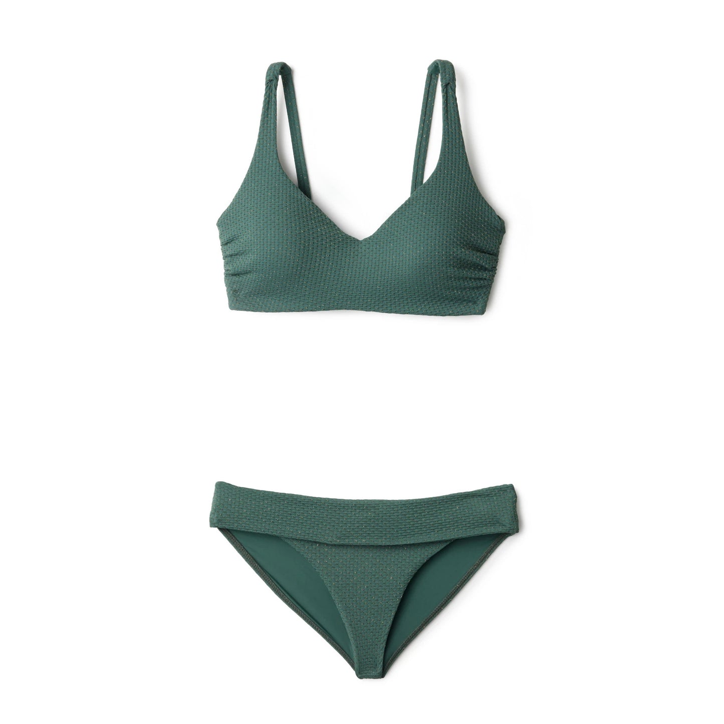 MaxSwim Green Bikini Size 34DD Top/Size Medium Bottom