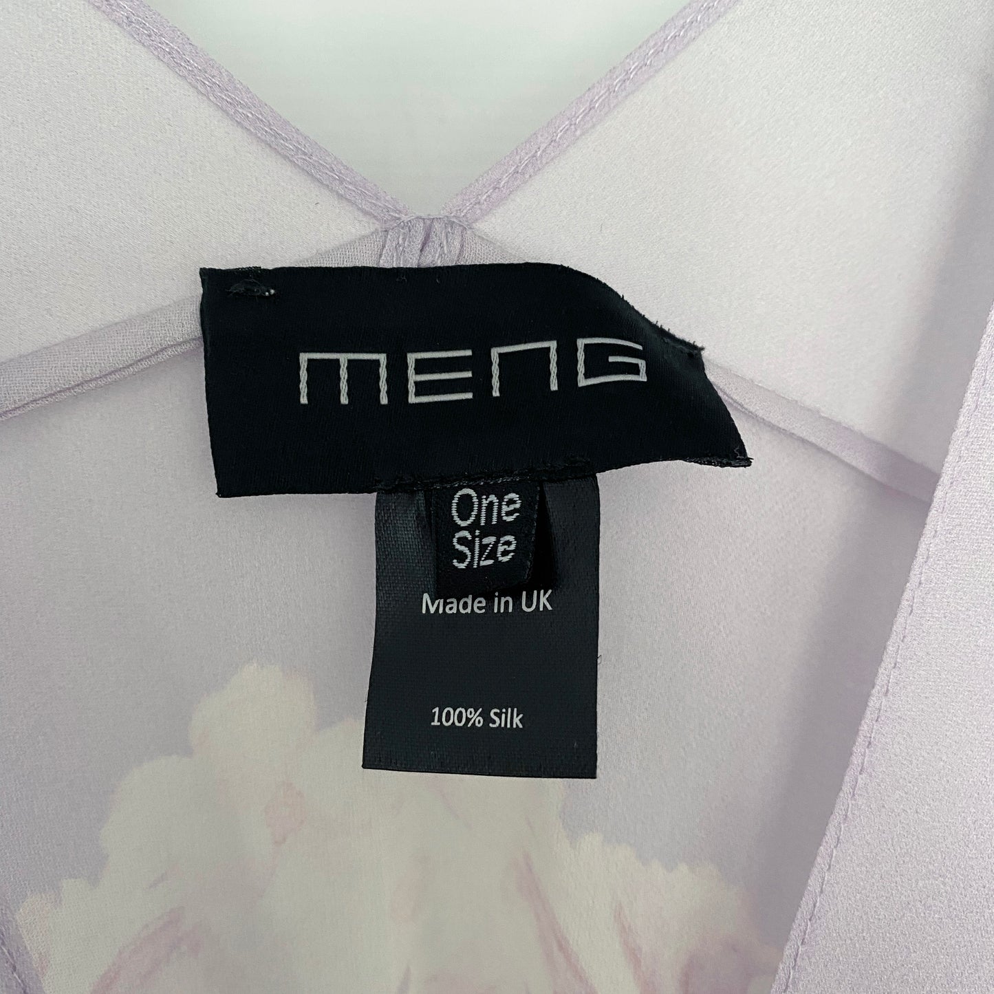 MENG Printed Silk Kaftan in Lilac, One Size Only