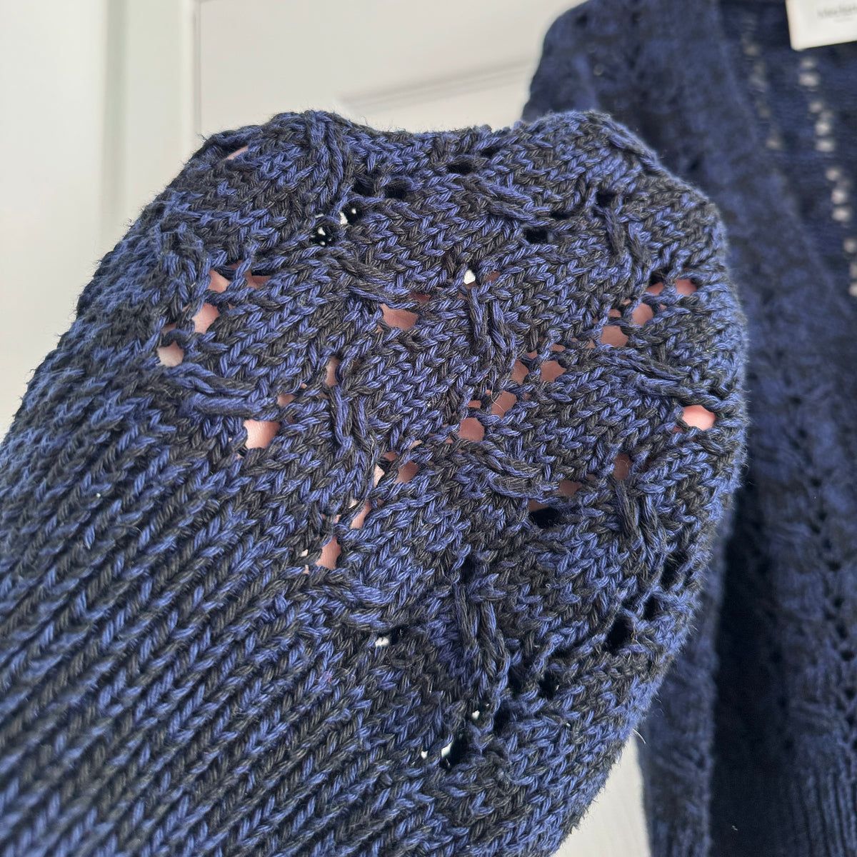 Merlette "Haydee" Cardigan in Navy/Black, size Medium