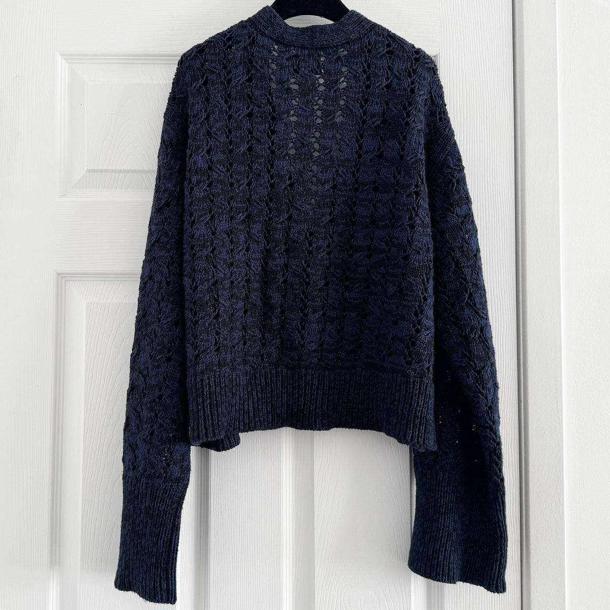Merlette "Haydee" Cardigan in Navy/Black, size Medium