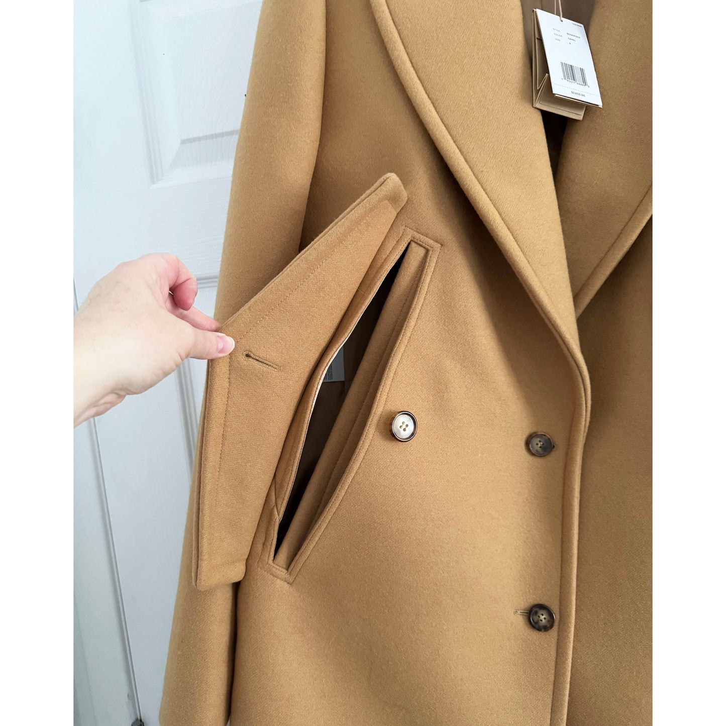 Michael Kors Wool Coat in Camel, Size 8