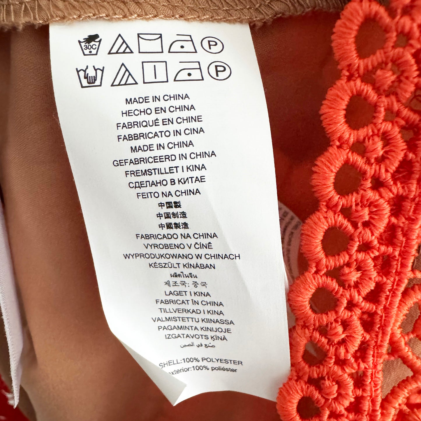 Michael by Michael Kors Lace Dress with Bell Sleeves in Orange, size 2