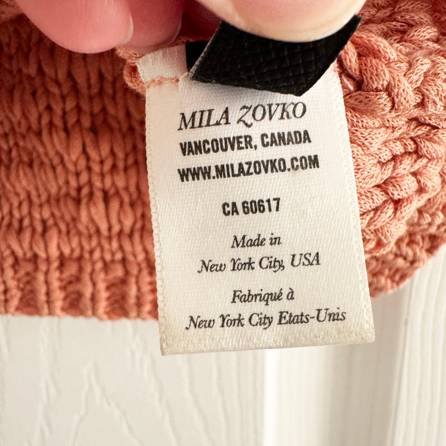 Mila Zovko "Eve" Tank in Salmon, size Small