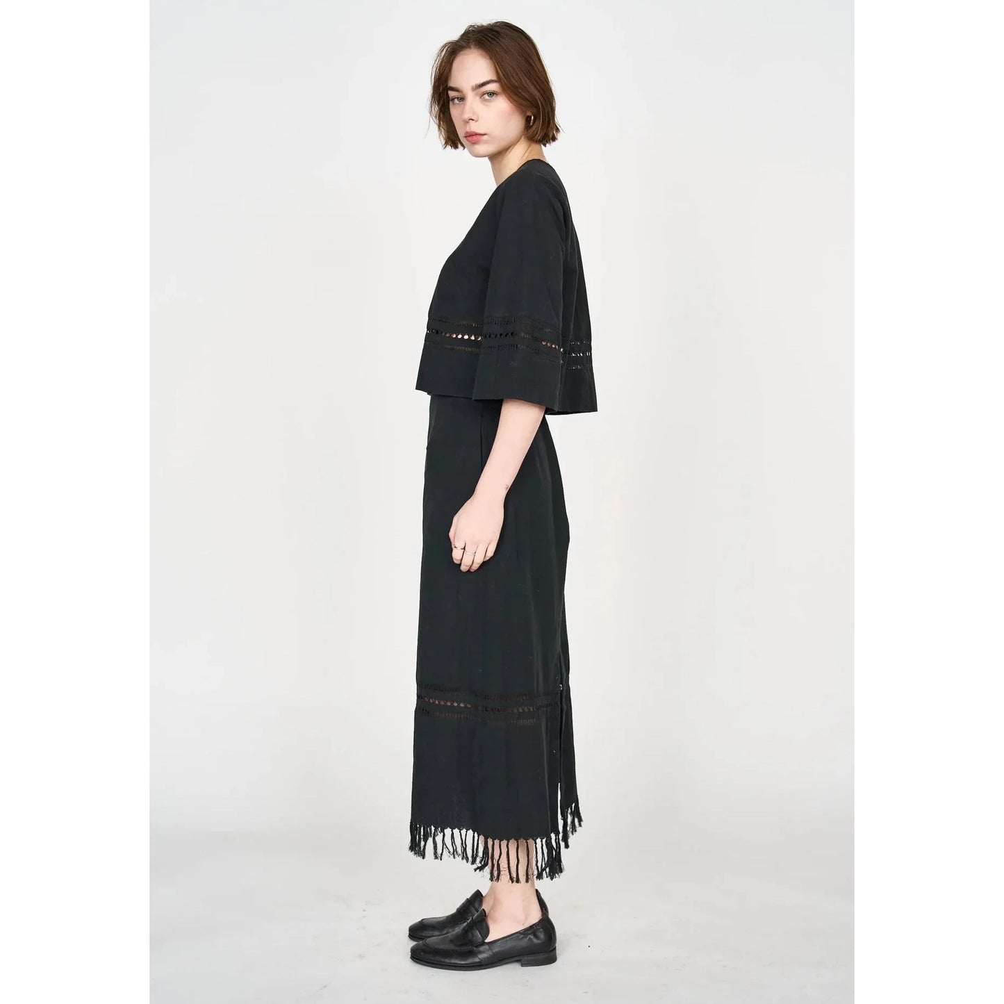 Mirth "Lombok" Cotton Skirt in Black, size Small