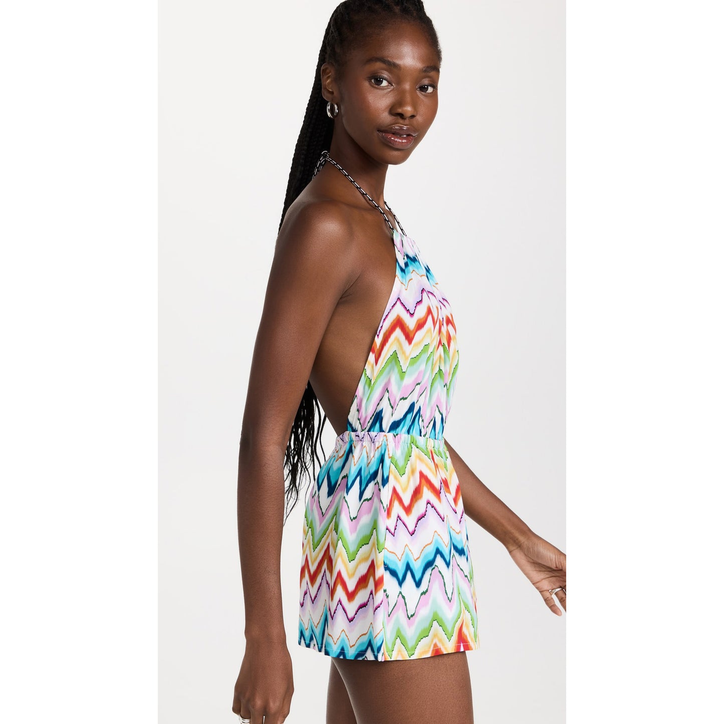 Missoni Sleeveless Jumpsuit Cover Up in Chevron Multicolour, size 42IT (fits size 0-4)
