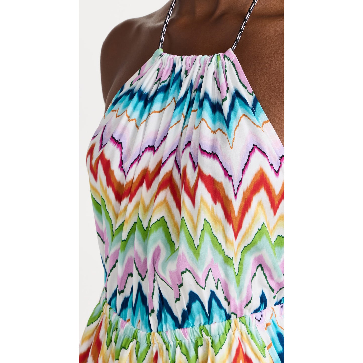 Missoni Sleeveless Jumpsuit Cover Up in Chevron Multicolour, size 42IT (fits size 0-4)
