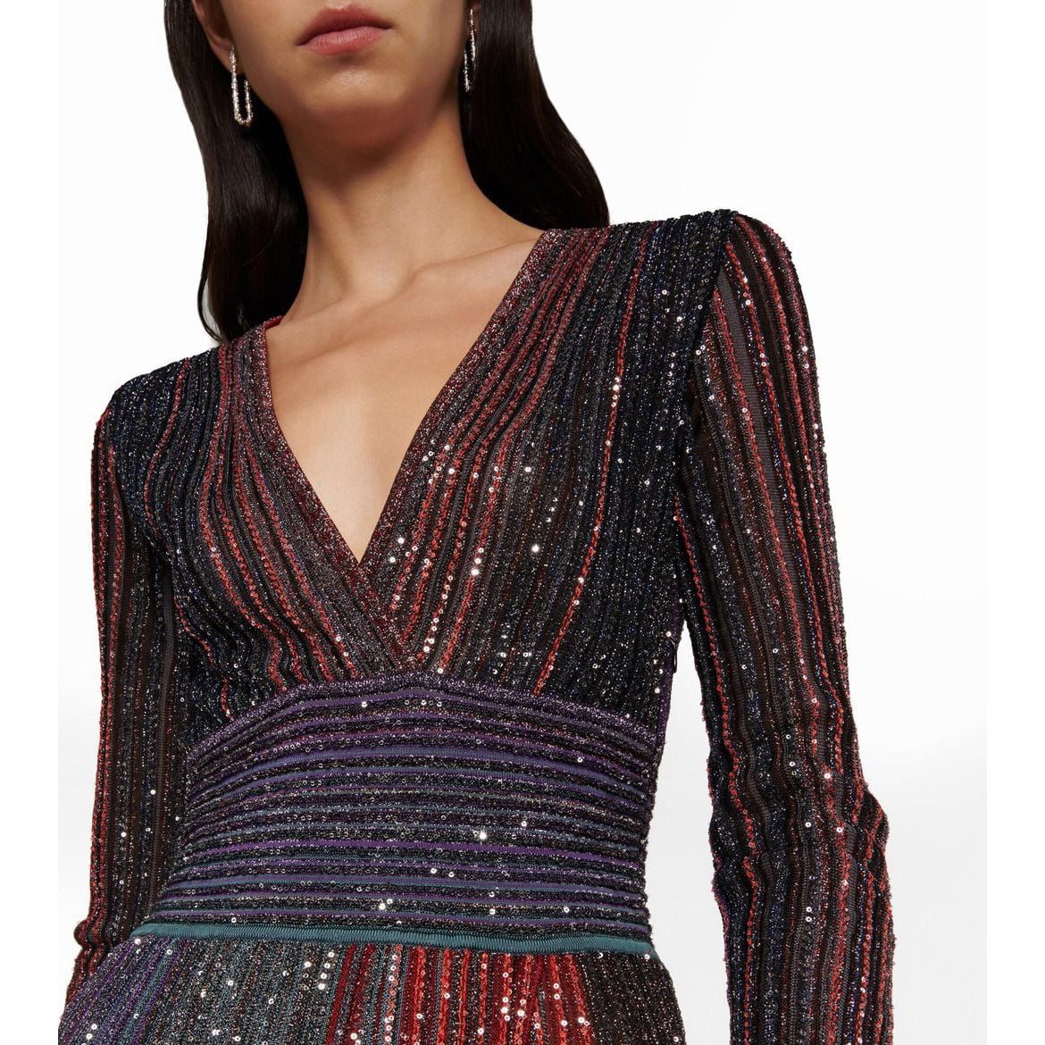 Missoni Sequined Striped Gown, size 44