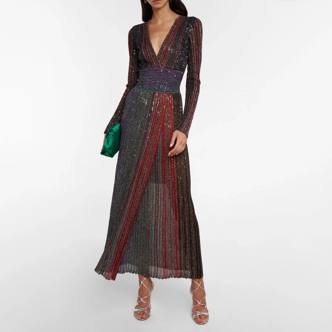 Missoni Sequined Striped Gown, size 44