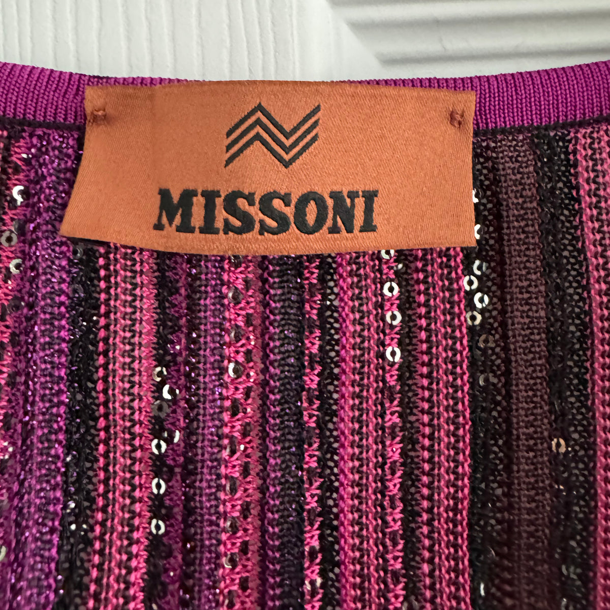 Missoni Sequined Striped Gown, size 44