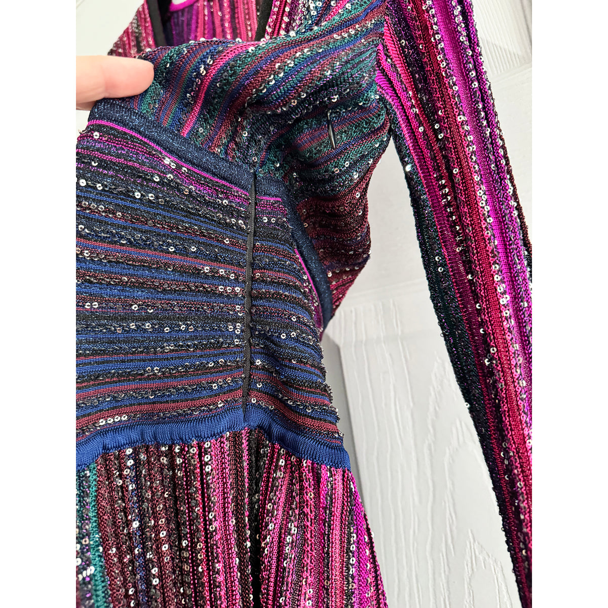 Missoni Sequined Striped Gown, size 44