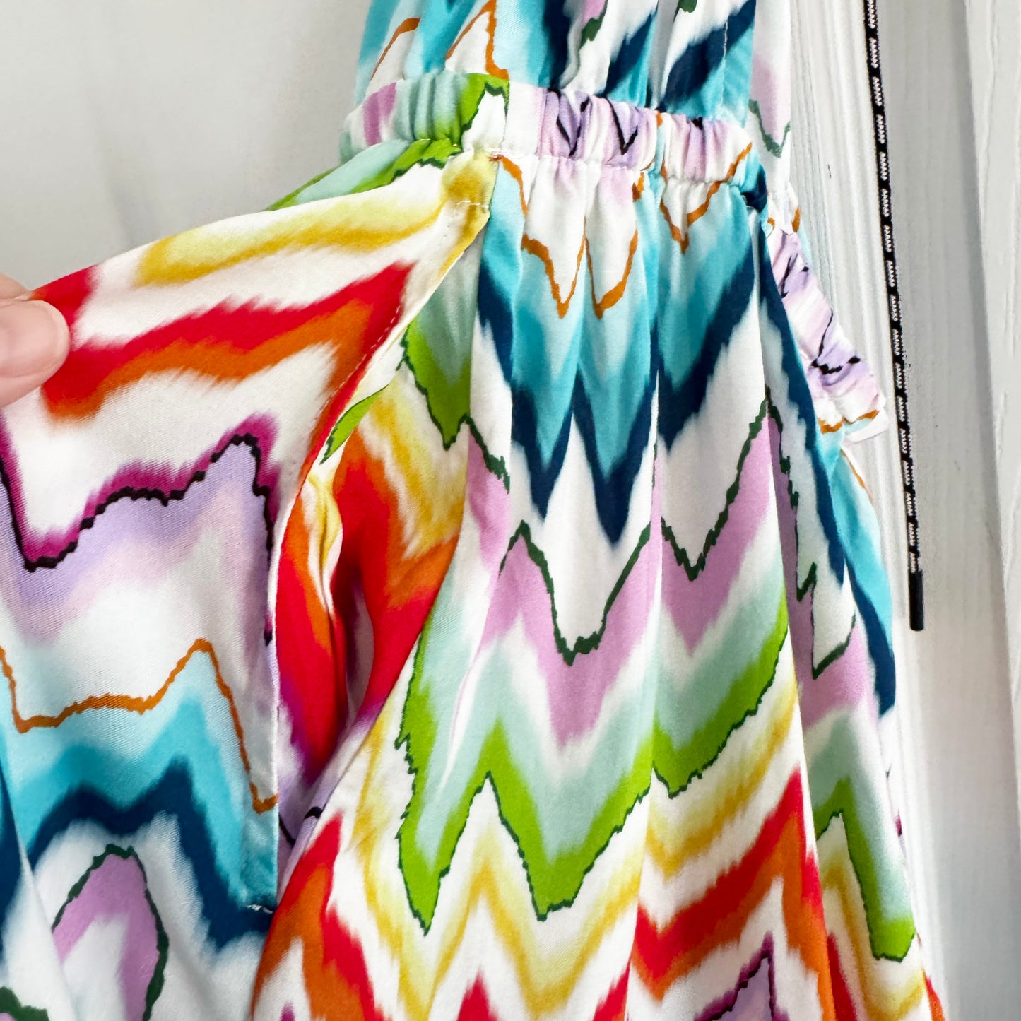 Missoni Sleeveless Jumpsuit Cover Up in Chevron Multicolour, size 42IT (fits size 0-4)