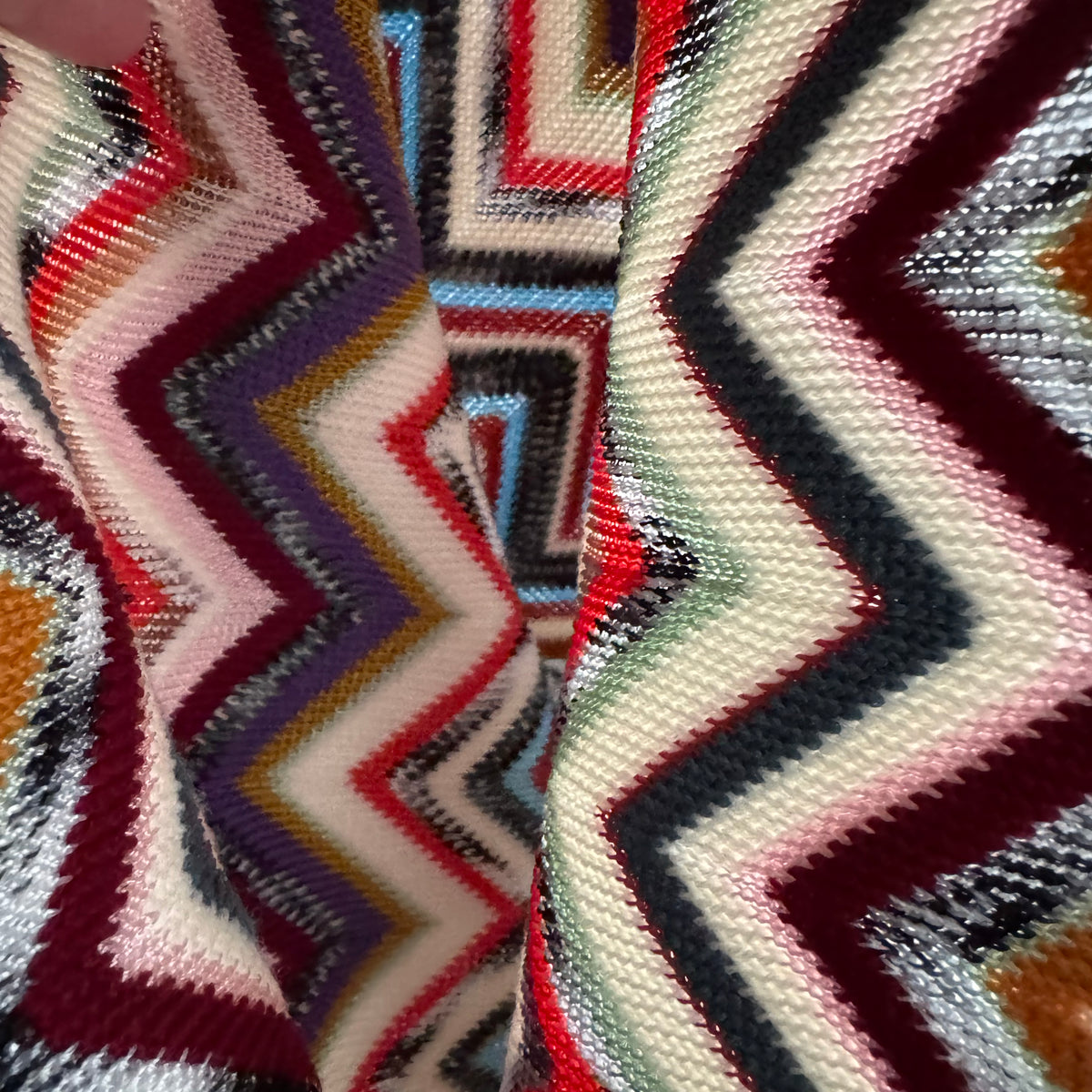 Missoni Zig Zag Knit Pants in Multicolour, size 48IT