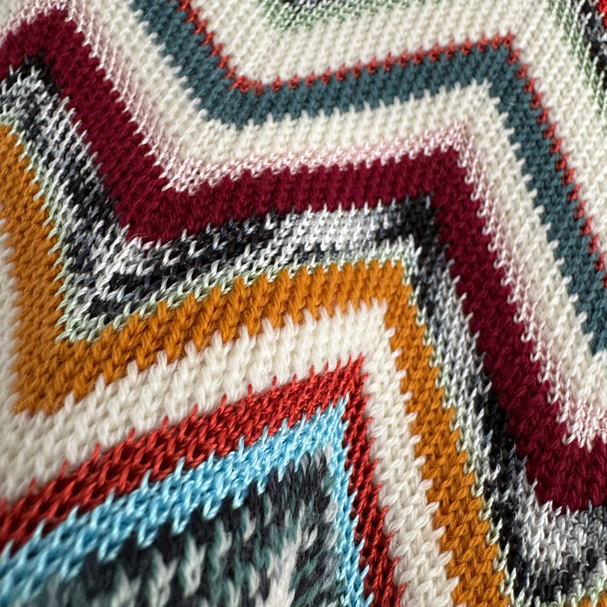 Missoni Zig Zag Knit Pants in Multicolour, size 48IT