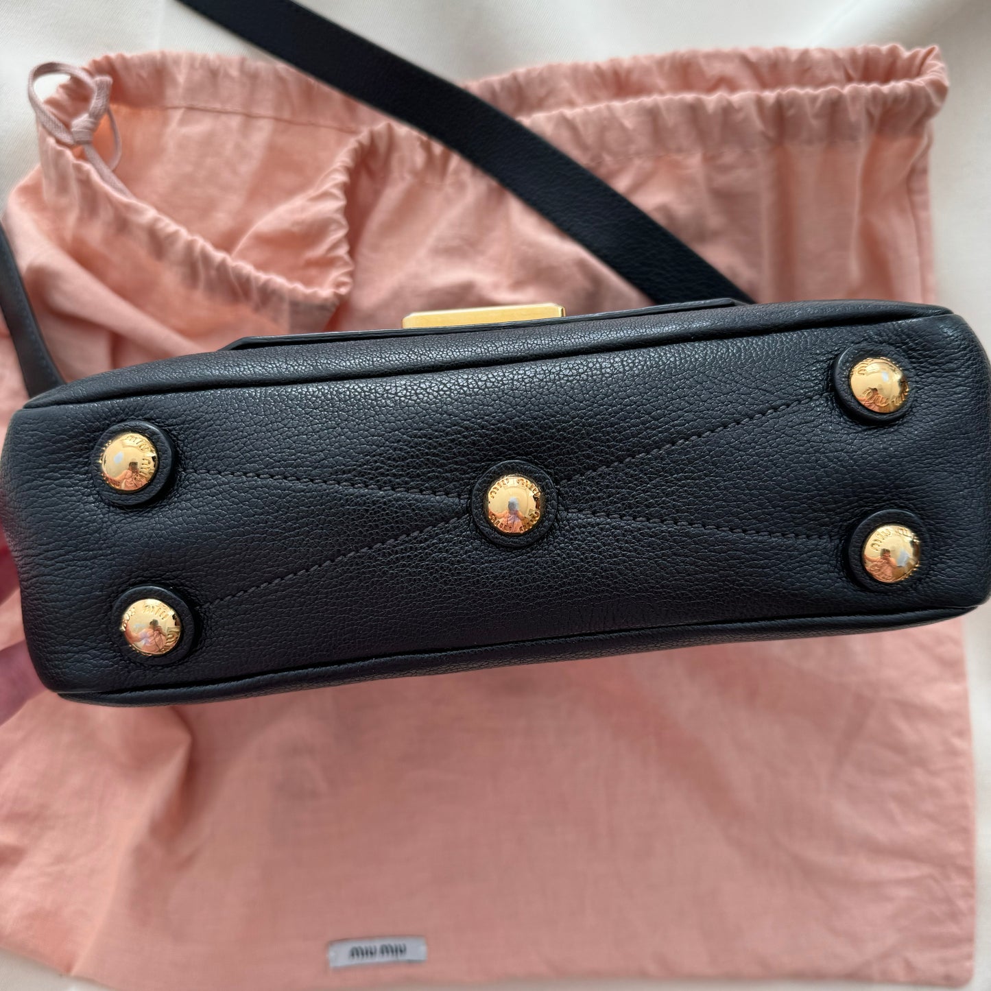 Miu Miu "Madras" Crossbody Bag in Black
