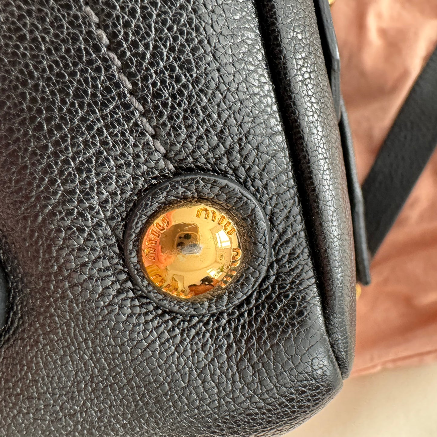 Miu Miu "Madras" Crossbody Bag in Black