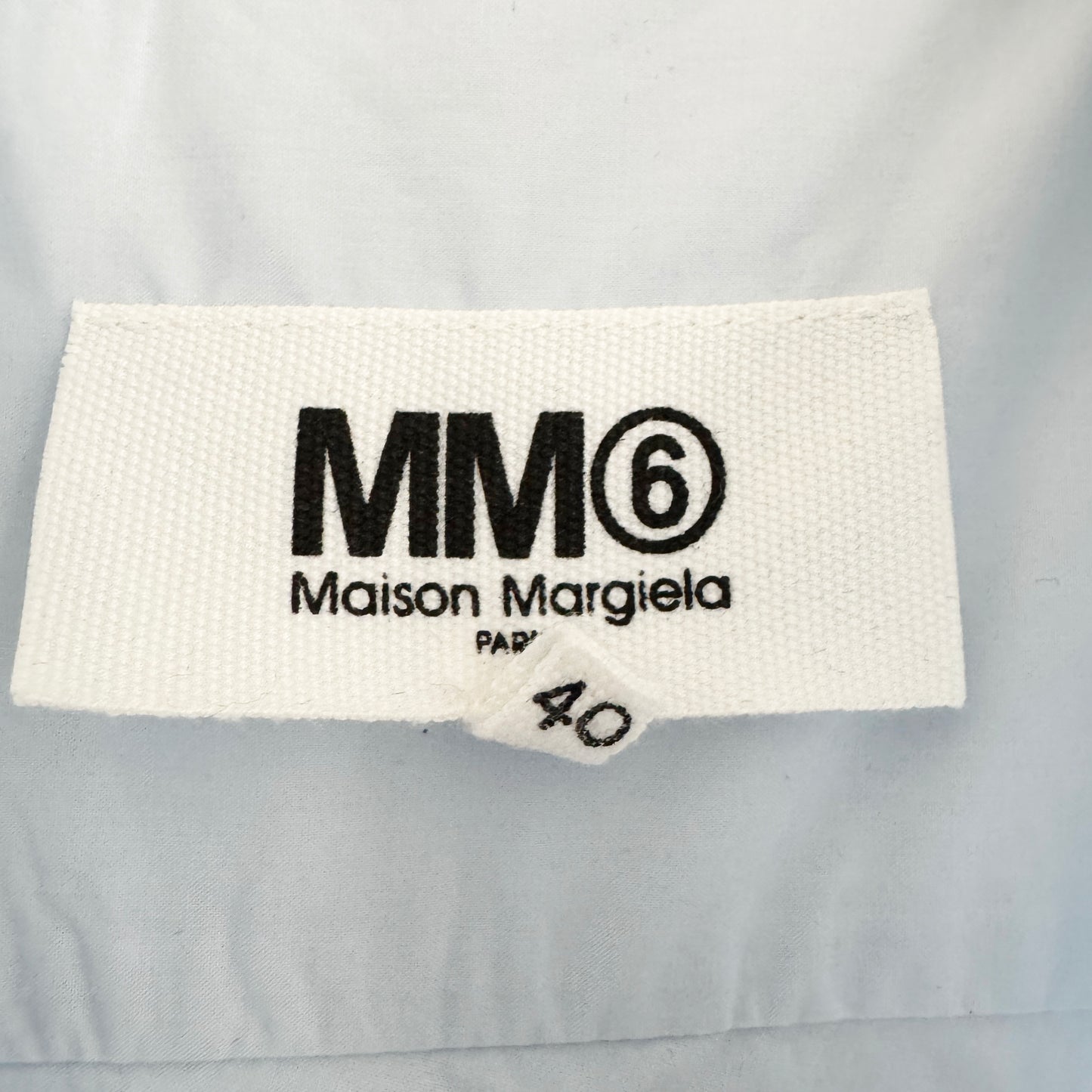 MM6 Folded Poplin Dress in Light Blue, size 40