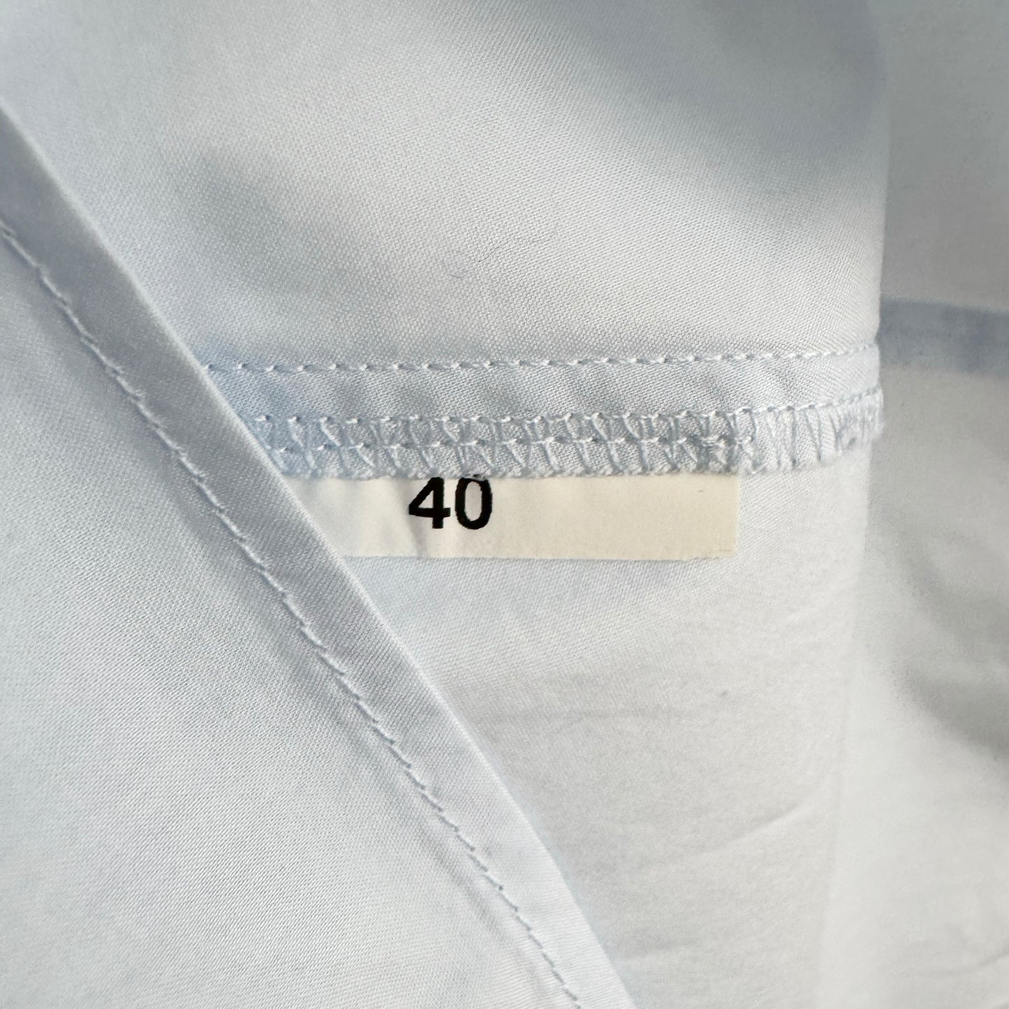 MM6 Folded Poplin Dress in Light Blue, size 40
