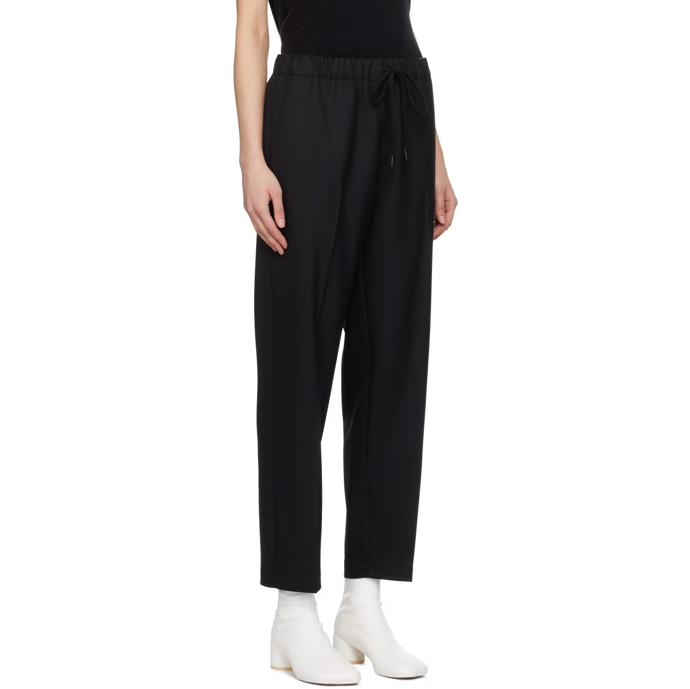 MM6 Martin Margiela Gathered Waisted Pants in Black, size 38IT (US size 2)