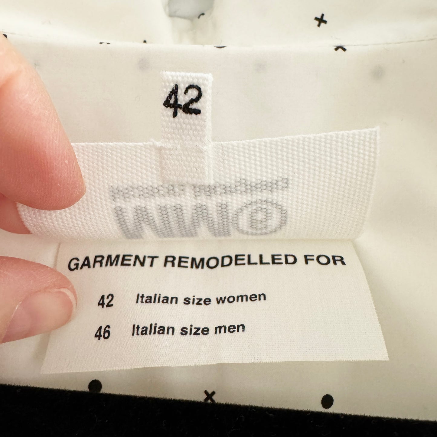 MM6 Oversize Poplin Shirt in Ivory, size 42 (size Large)