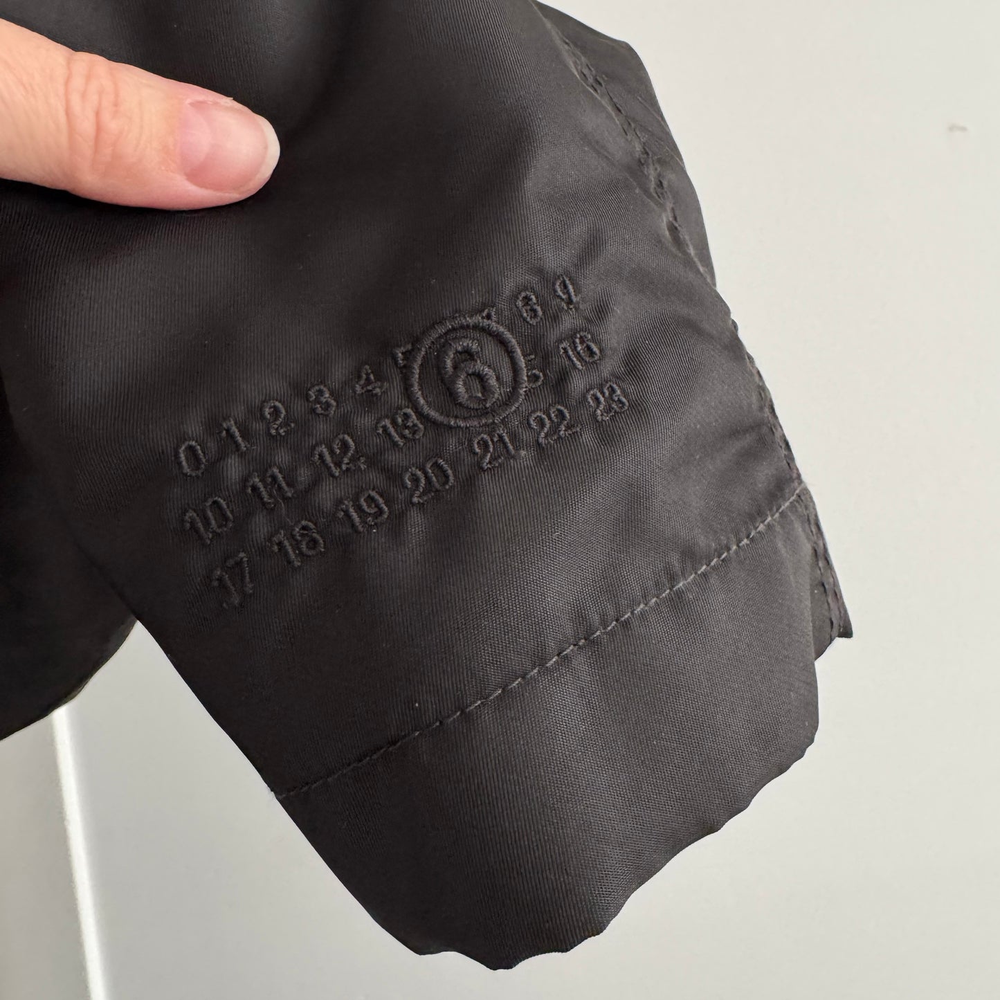 MM6 Maison Margiela Nylon Bomber in Black, size 48 (Fits mens Large)